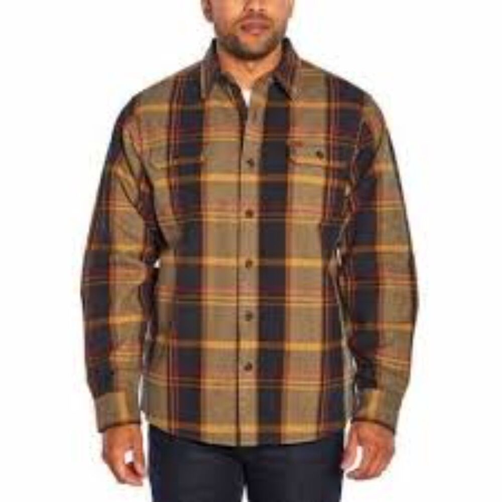 Orvis Heavy Shirt Shacket Plaid Men's Small S Button Front Collar